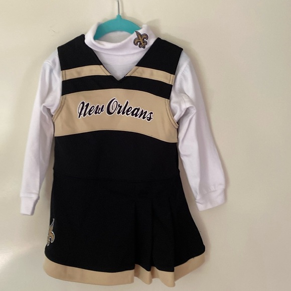 NFL NEW ORLEANS SAINTS DRESS, TOP , THIGHS, TURTLENECK AND HAT. GIRL SIZE 3T . - Picture 16 of 16